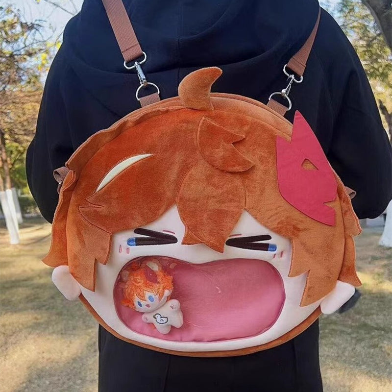 Smile House Plush Genshin Impact Tartaglia Childe Crossbody Bag Backpack