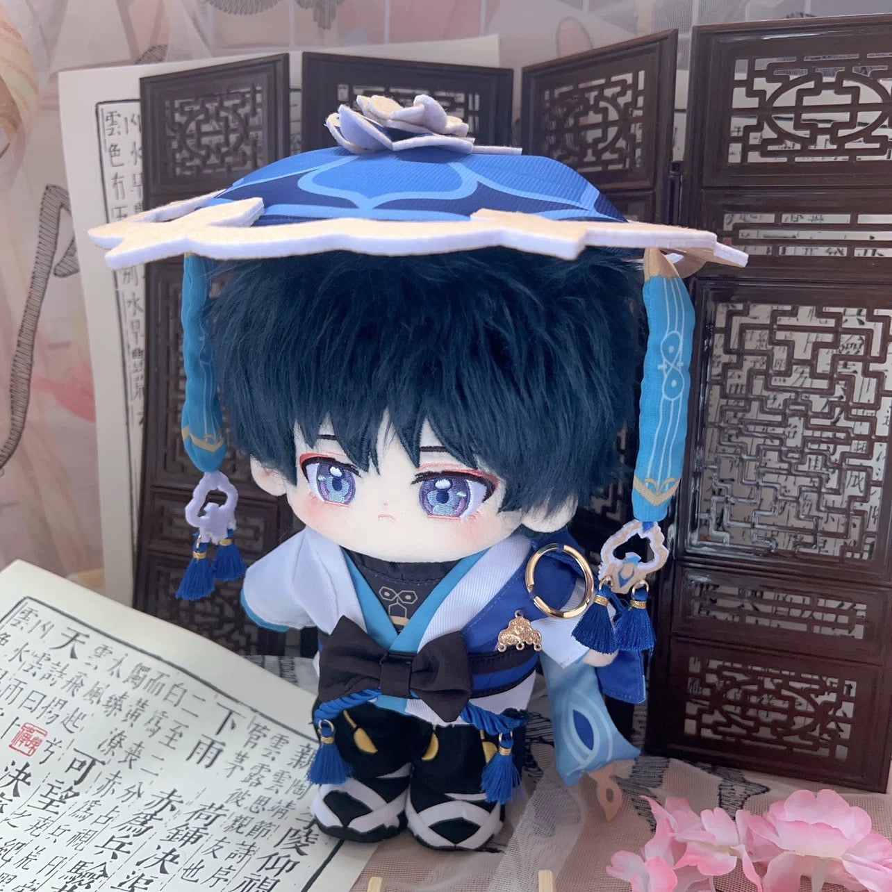 Smile House Plush Genshin Impact plushie Wanderer Scaramouche Kabukimono Plush Doll 20 CM