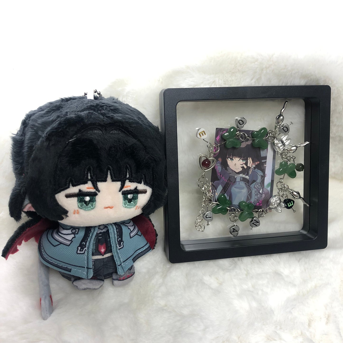 Free Shipping Smile House Plush Zenless Zone Zero ZZZ Jane Doe Inspired Flat Beads Bracelet