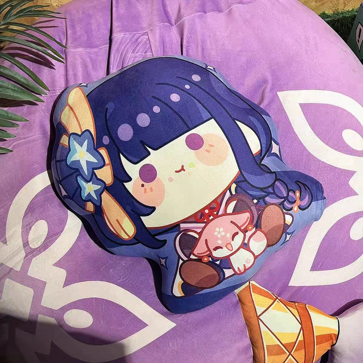 Smile House Plush Genshin Impact Pillow Raiden Shogun Plush Doll 38CM