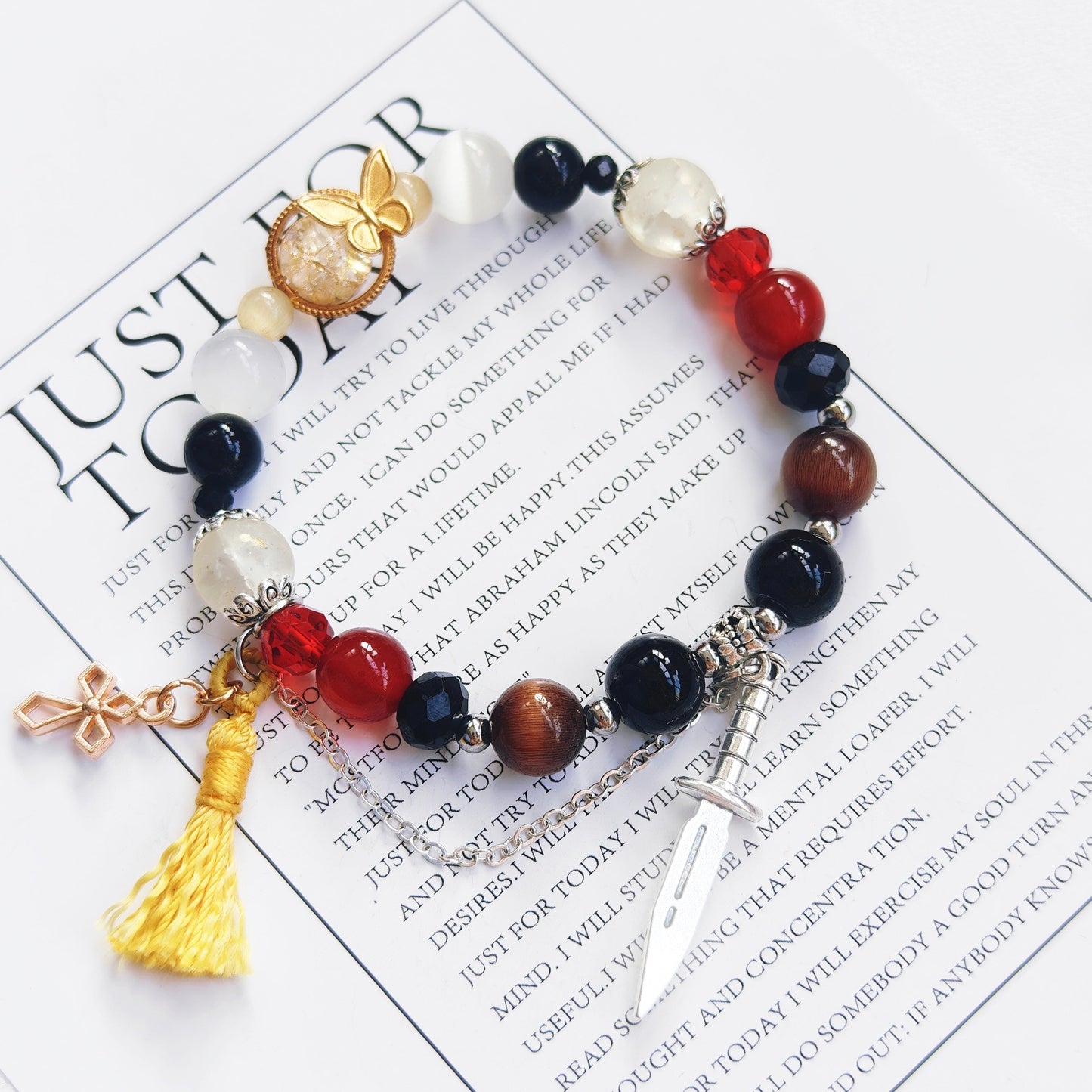 Free Shipping Smile House Plush Zenless Zone Zero ZZZ Evelyn Chevalier Inspired Round Bracelet