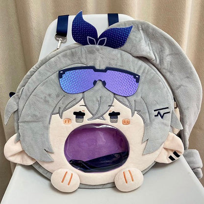 Smile House Plush Honkai Star Rail Silver Wolf Silverwolf Crossbody Bag Backpack