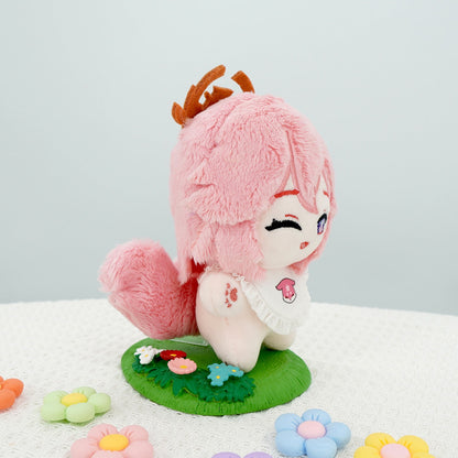 Smile House Plush Genshin Impact Fanart Plushie Yae Miko Cute Plush Doll 12 CM
