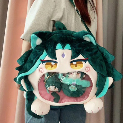 Smile House Plush Game Genshin Impact Xiao Backpack Bag