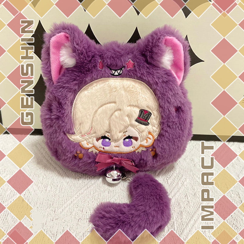 Smile House Plush Genshin Impact Lyney Card Coin Purse Bag