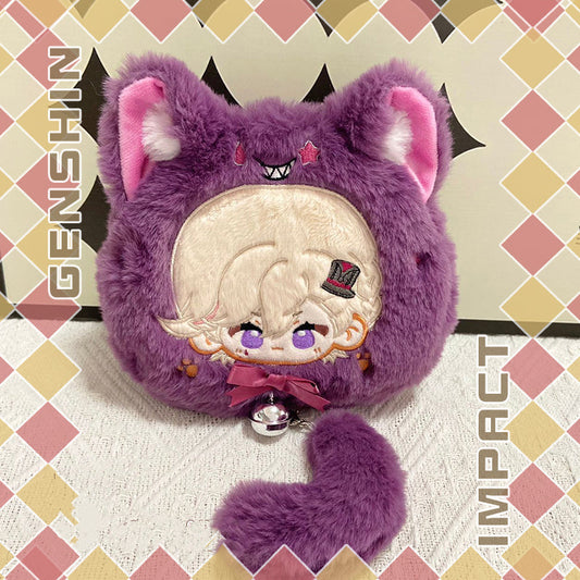 Smile House Plush Genshin Impact Lyney Card Coin Purse Bag
