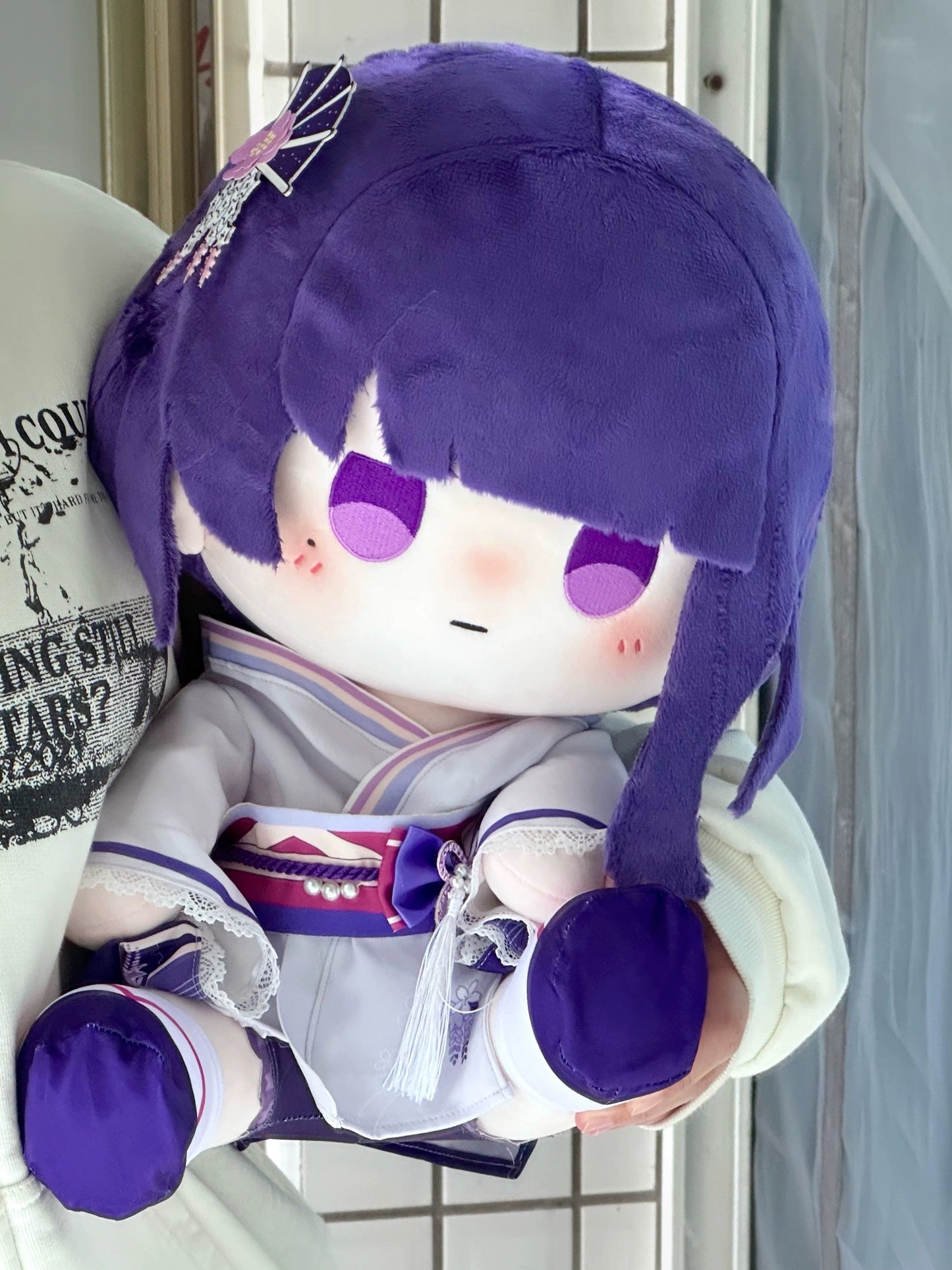 Smile House Plush Genshin Impact Plushie Big Eyes Baal Ei Raiden Shugun 40CM Plush Doll