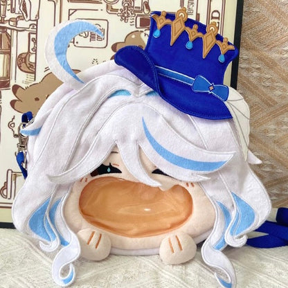 Smile House Plush Game Genshin Impact Furina Forcalors Backpack Crossbody Bag