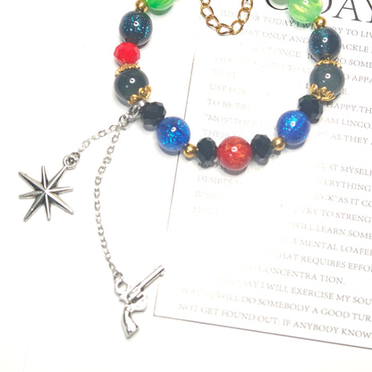 Smile House Plush Honkai Star Rail Anaxa Inspired Round Bracelet