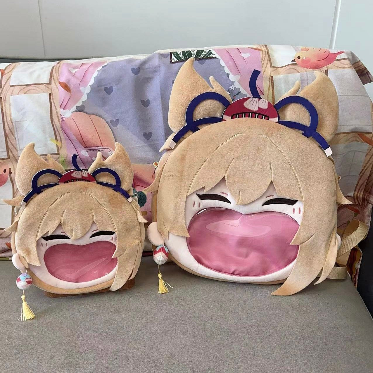 Smile House Plush Genshin Impact Yoimiya Crossbody Bag Backpack