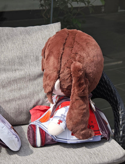 ¡¾Free Shipping¡¿Smile House Plush Genshin Impact Plushies Hutao Cherries Snow-Laden Big Eyes 40CM Plush Doll