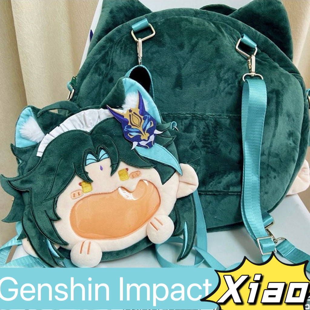 Smile House Plush Genshin Impact Fanart Xiao Smile Bag Crossbody Backpack
