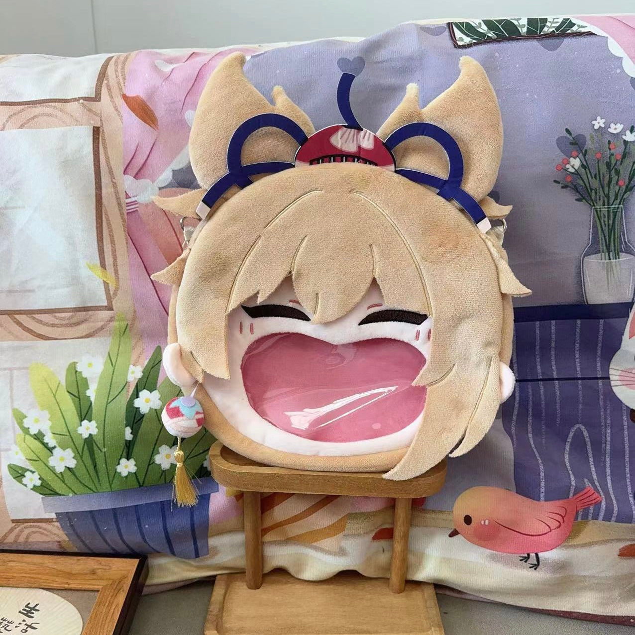 Smile House Plush Genshin Impact Yoimiya Crossbody Bag Backpack