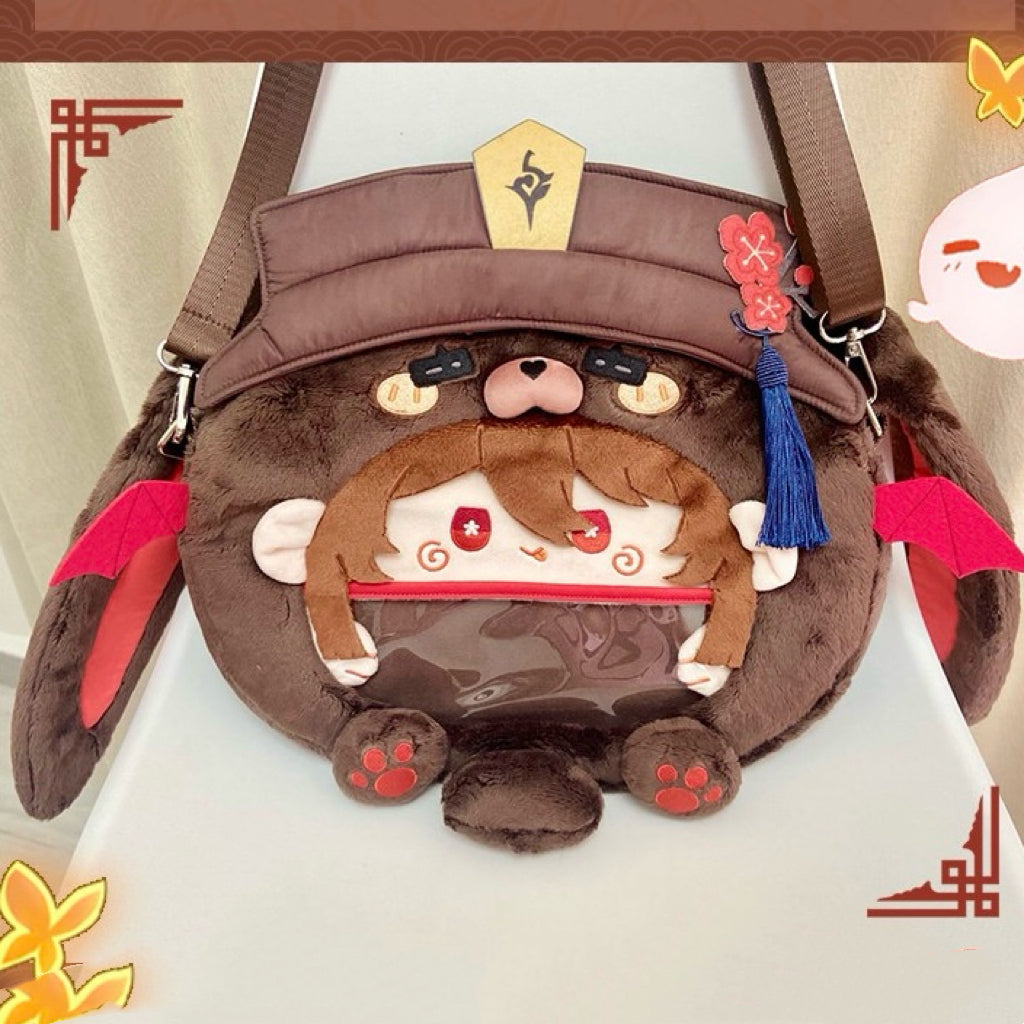 Smile House Plush Genshin Impact Fanart Hutao Hu Tao Inspired Crossbody Bag Backpack