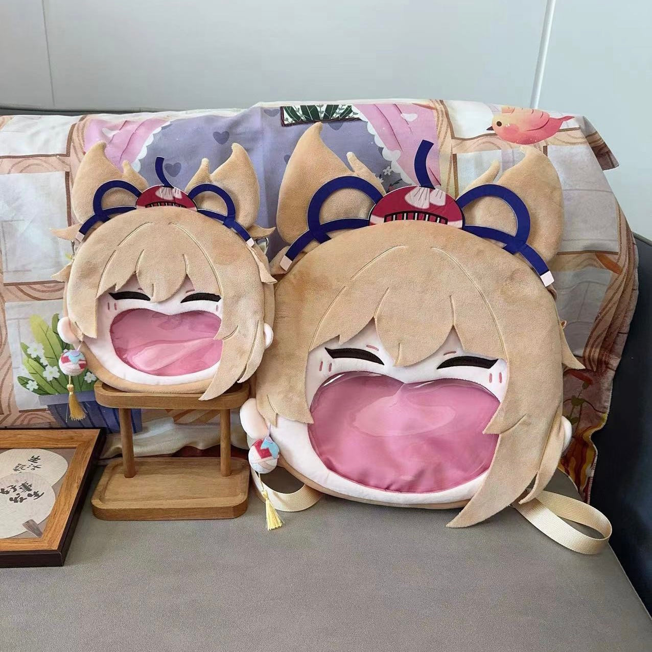 Smile House Plush Genshin Impact Yoimiya Crossbody Bag Backpack