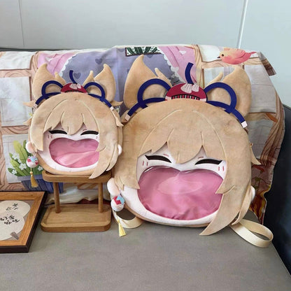 Smile House Plush Genshin Impact Yoimiya Crossbody Bag Backpack