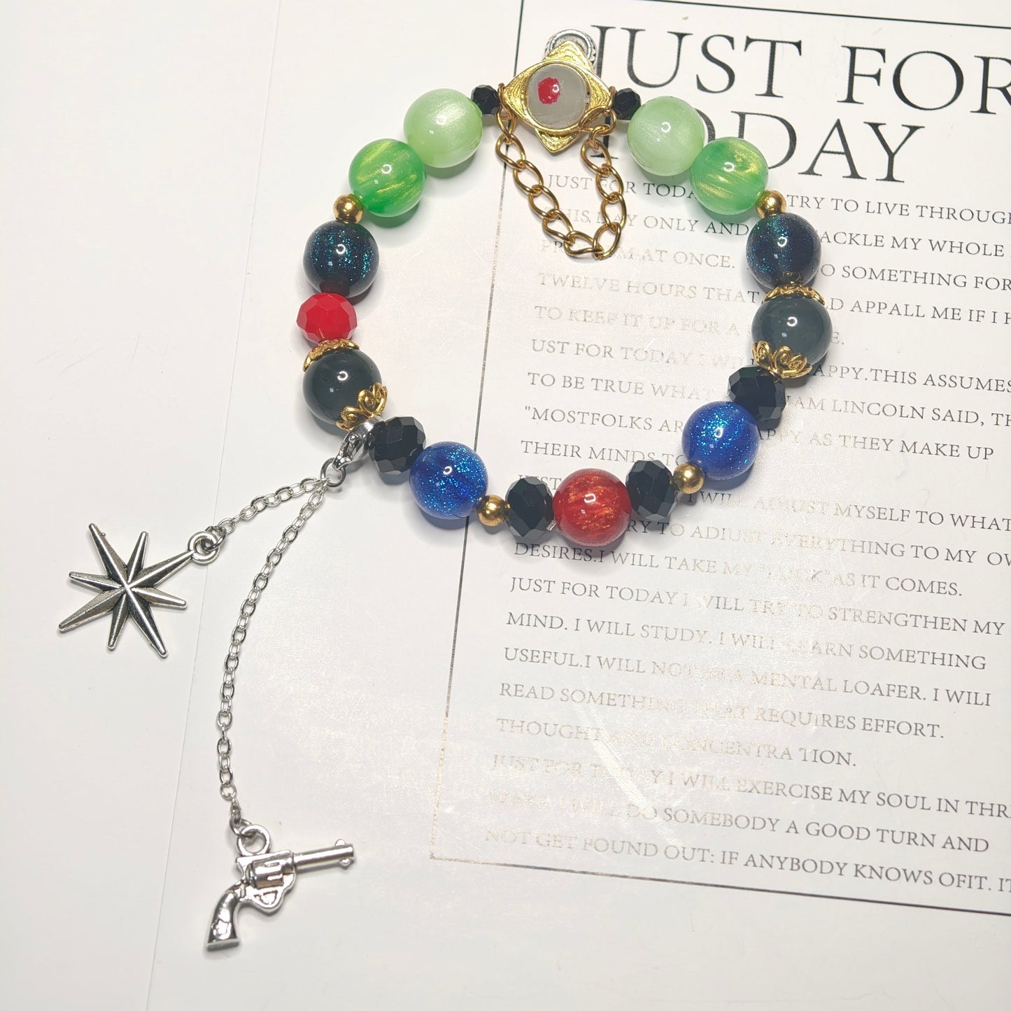 Smile House Plush Honkai Star Rail Anaxa Inspired Round Bracelet