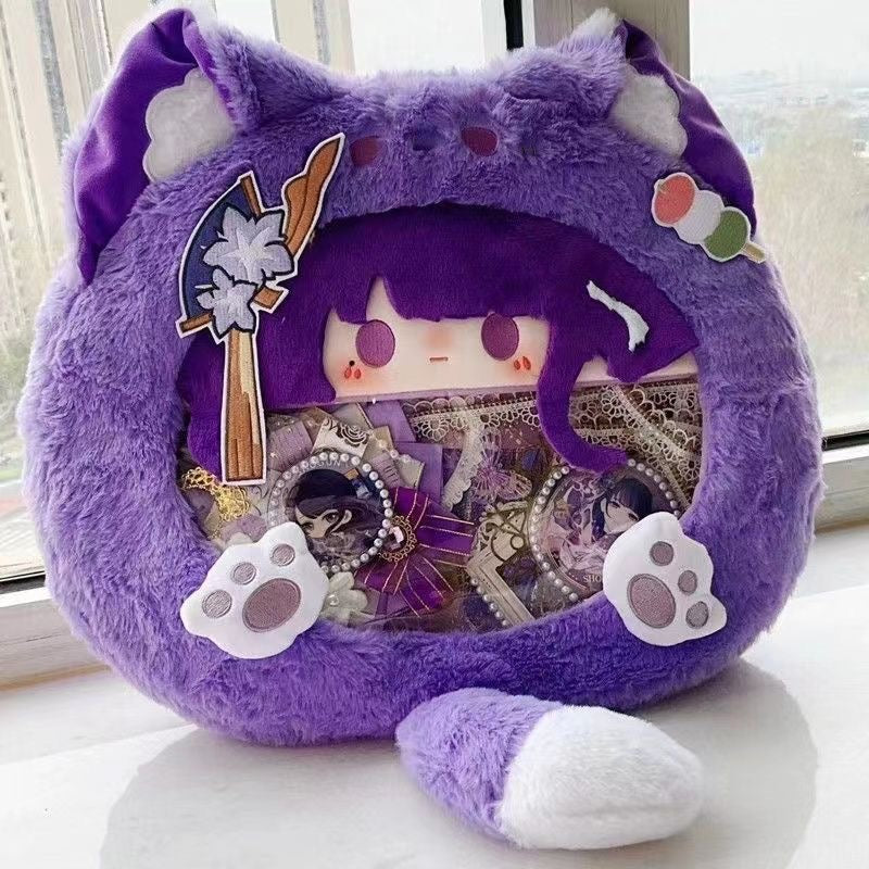 Smile House Plush Genshin Impact Baal Raiden Shugou Plush Corssbody Bag Backpack