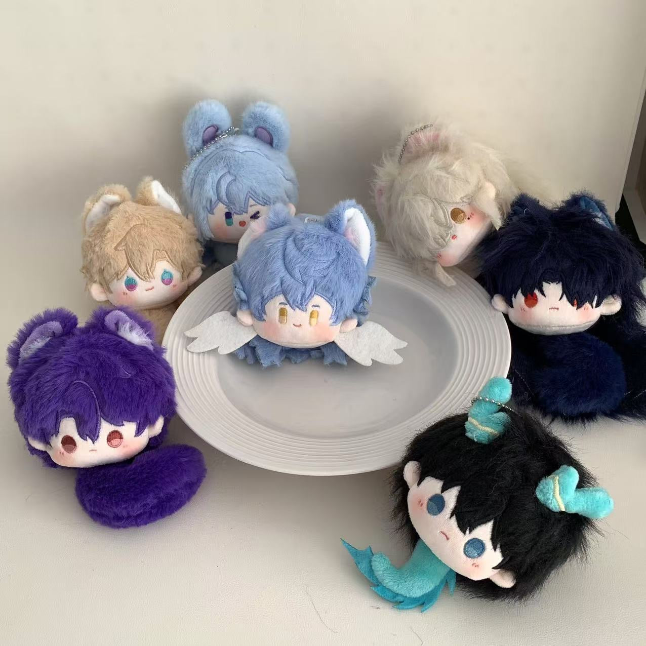 Smile House Plush Honkai: Star Rail Plushie Jingyuan Blade Sunday Dr Ratio Boothill Robin Dan Heng ? Imbibitor Lunae 12CM Plush Ball Doll