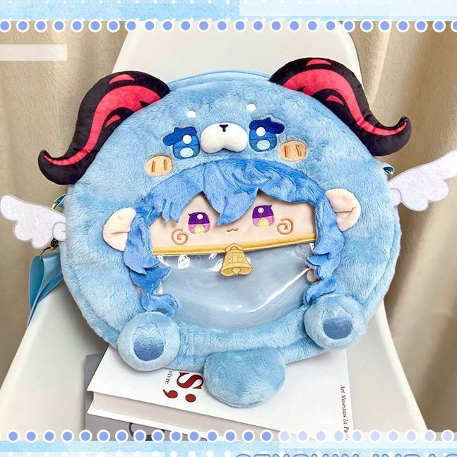 Smile House Plush Game Genshin Impact Ganyu Inspired Backpack Crossbody Bag