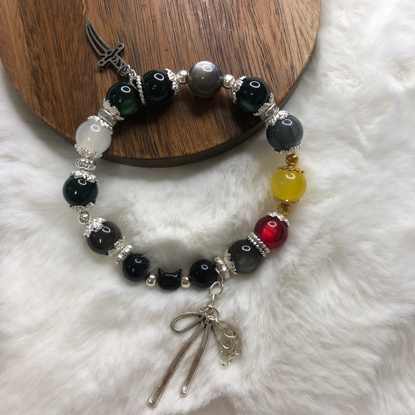 Free Shipping Smile House Plush Zenless Zone Zero ZZZ Miyabi Inspired Round Bracelet