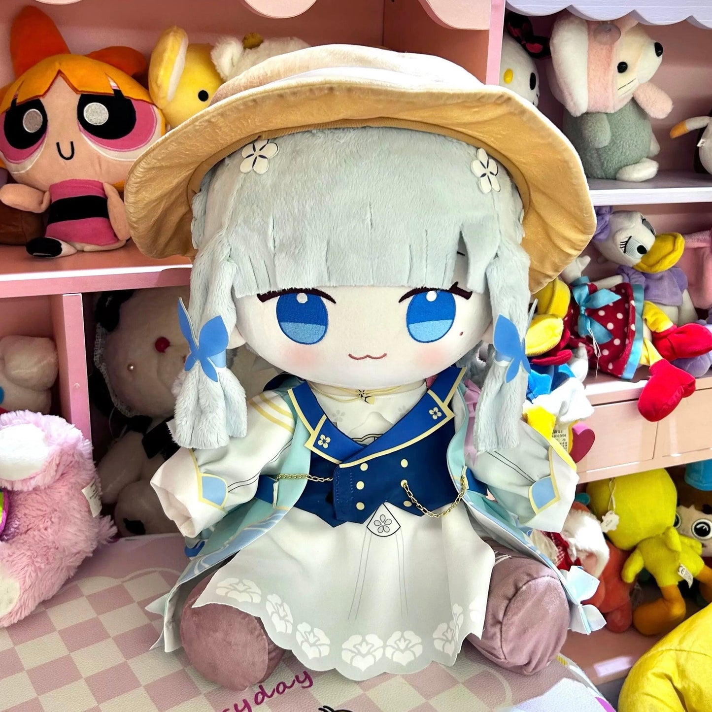 Smile House Plush Genshin Impact Plushies Big Eyes Ayaka Fontaine Springbloom Missive 40CM Plush Doll