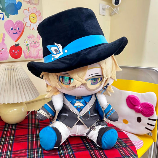 Smile House Plush Honkai: Star Rail Plushies Cat Aventurine 40CM Plush Doll With Hat