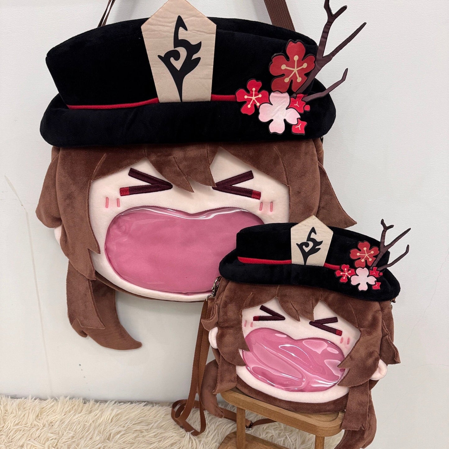 Smile House Plush Genshin Impact Fanart Hutao Hu Tao Crossbody Bag Backpack