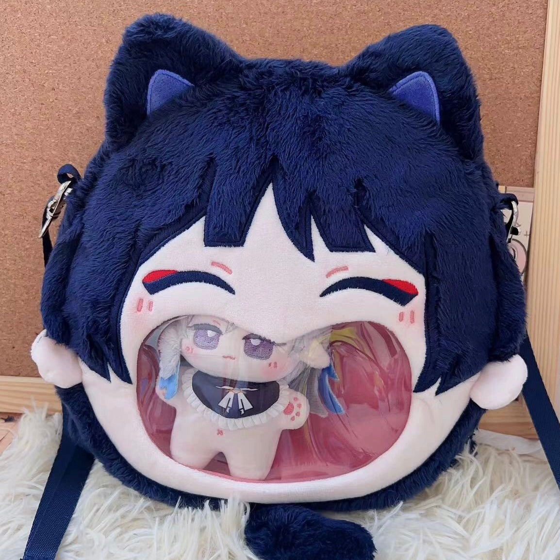 Smile House Plush Game Genshin Impact Wanderer Scaramouche Kabukimono Backpack Crossbody Bag