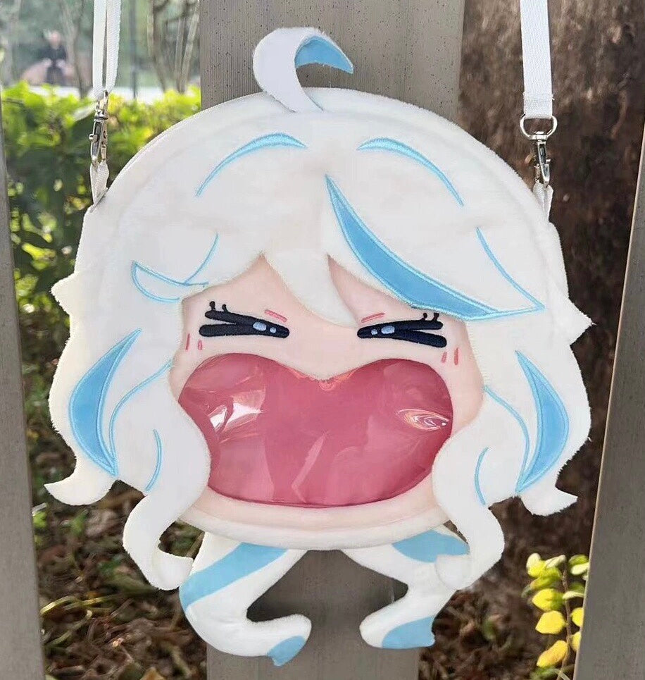 ¡¾Free Shipping¡¿Smile House Plush Game Genshin Impact Furina Backpack Crossbody Bag