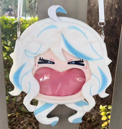 ¡¾Free Shipping¡¿Smile House Plush Game Genshin Impact Furina Backpack Crossbody Bag