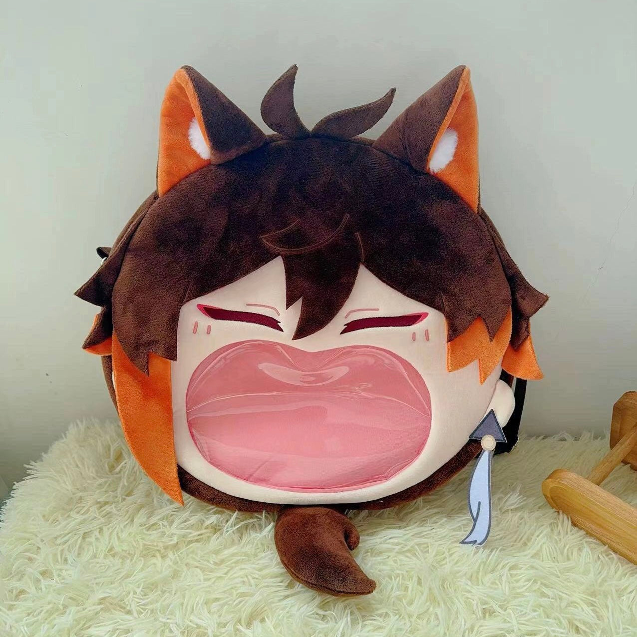 Smile House Plush Genshin Impact Fanart Zhongli Crossbody Bag Backpack