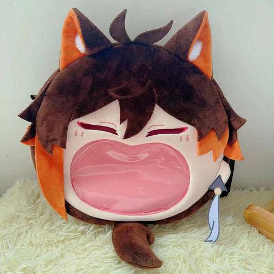 Smile House Plush Genshin Impact Fanart Zhongli Crossbody Bag Backpack