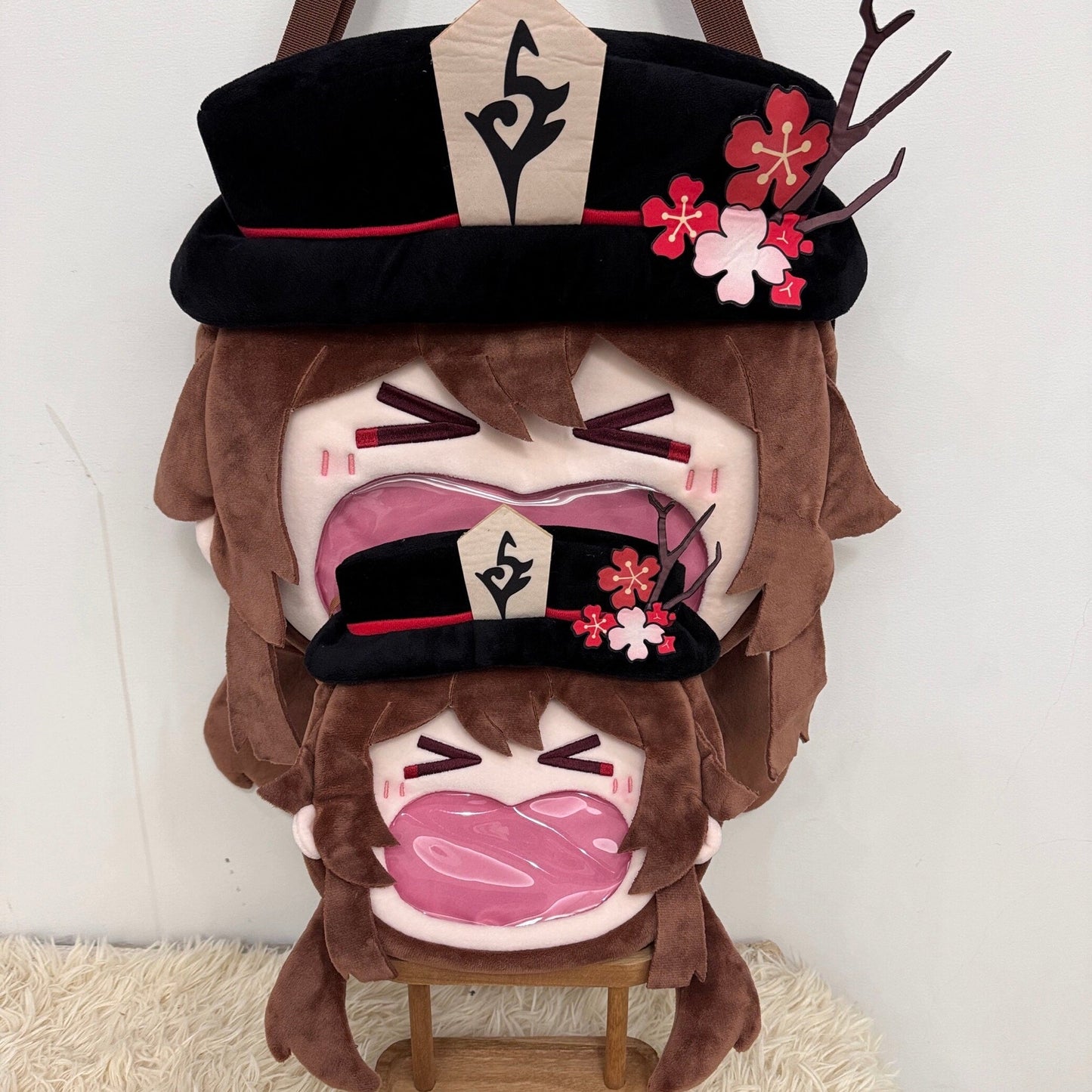 Smile House Plush Genshin Impact Fanart Hutao Hu Tao Crossbody Bag Backpack