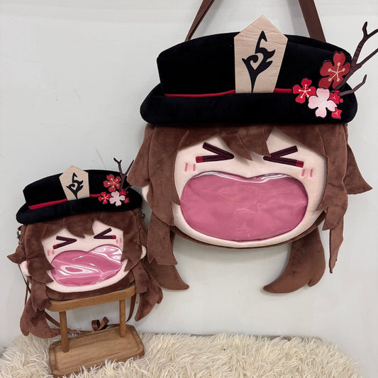 Smile House Plush Genshin Impact Fanart Hutao Hu Tao Crossbody Bag Backpack