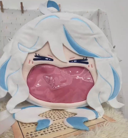 ¡¾Free Shipping¡¿Smile House Plush Game Genshin Impact Furina Backpack Crossbody Bag