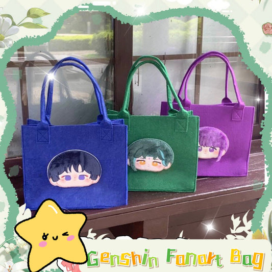 Smile House Plush Genshin Impact Fanart Square Bag