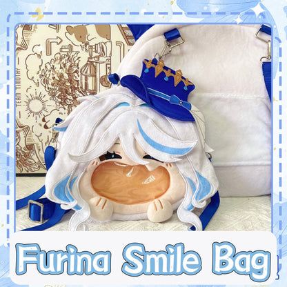 Smile House Plush Game Genshin Impact Furina Forcalors Backpack Crossbody Bag