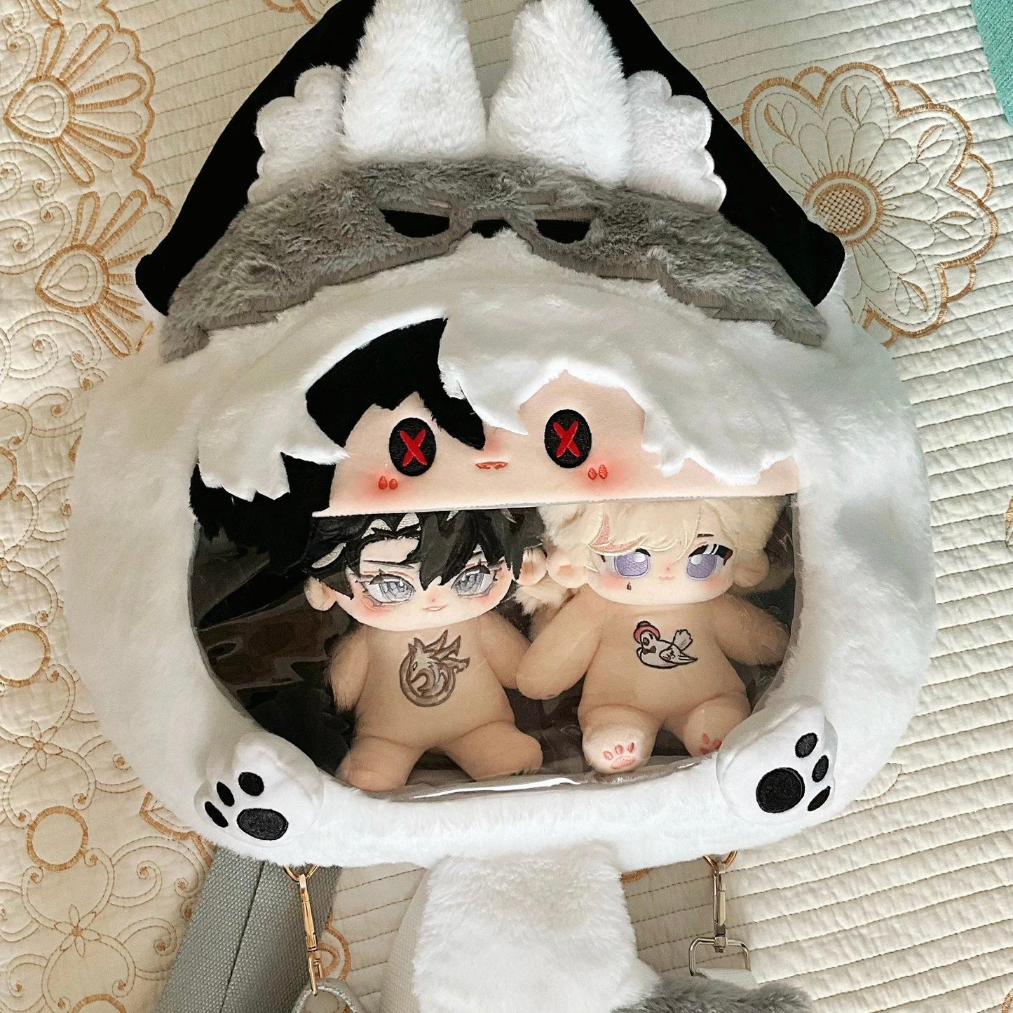 Smile House Plush Genshin Impact The Knave Arlecchino Corssbody Bag Backpack