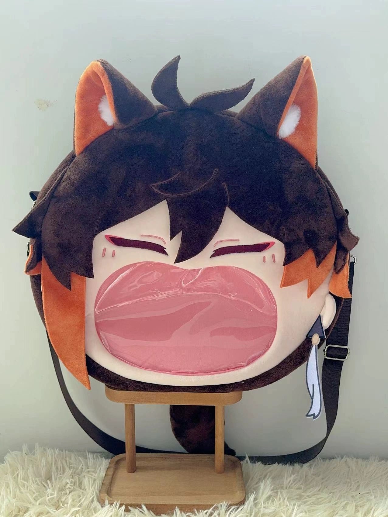 Smile House Plush Genshin Impact Fanart Zhongli Crossbody Bag Backpack