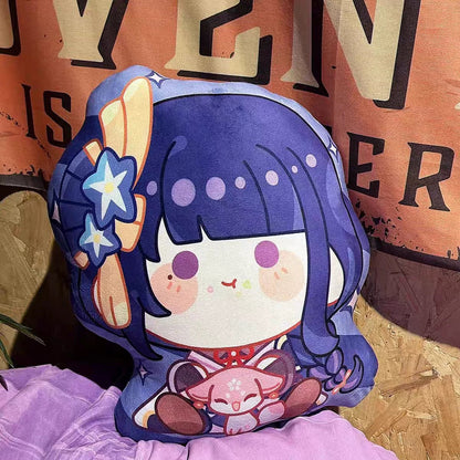 Smile House Plush Genshin Impact Pillow Raiden Shogun Plush Doll 38CM