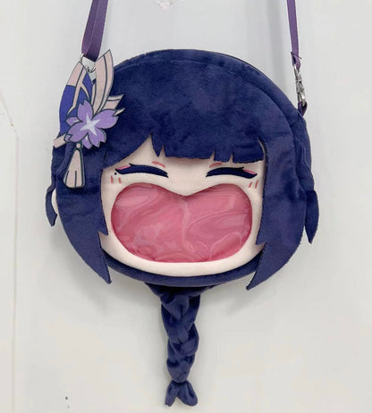 Smile House Plush Game Genshin Impact Baal Raiden Shogun Crossbody Bag Backpack