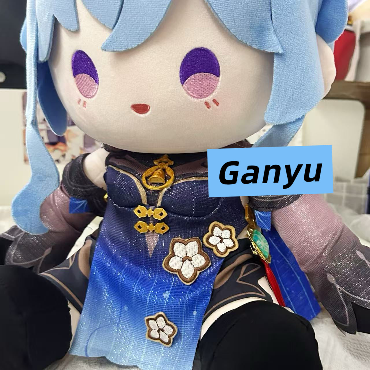 Smile House Plush Genshin Impact Plushies Ganyu New Outfit Twilight Blossom Staring Eyes 40CM Plush Doll