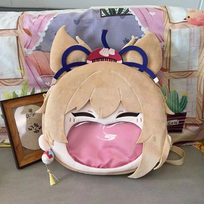 Smile House Plush Genshin Impact Yoimiya Crossbody Bag Backpack