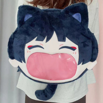 Smile House Plush Game Genshin Impact Wanderer Scaramouche Kabukimono Backpack Crossbody Bag