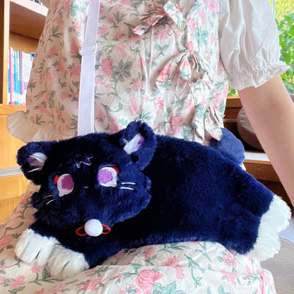 Smile House Plush Genshin Impact Fanart Scaramouche Cat Crossbody Bag