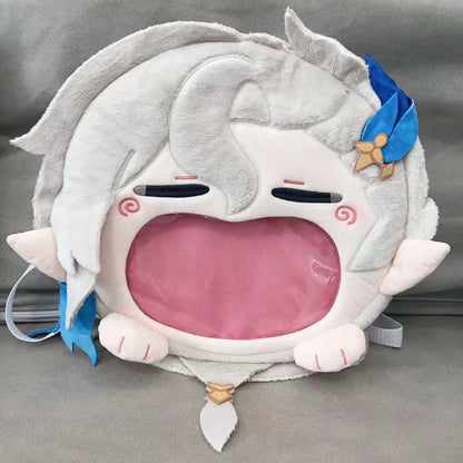 Smile House Plush Game Genshin Impact Neuvillette Backpack Crossbody Bag