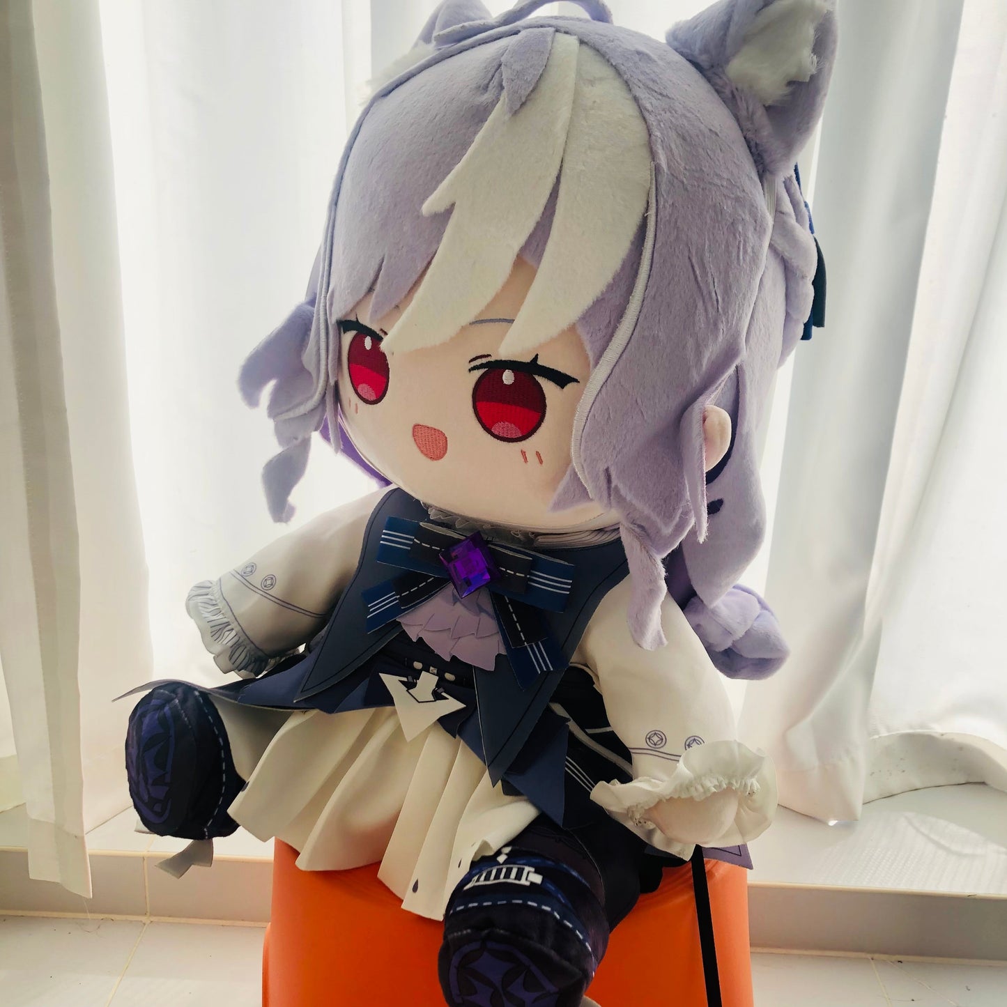 FREE SHIPPING Smile House Plush Zenless Zone Zero/ZZZ Plushies Vivian Big Eyes Plush Doll 40CM With Removable Cat Ears