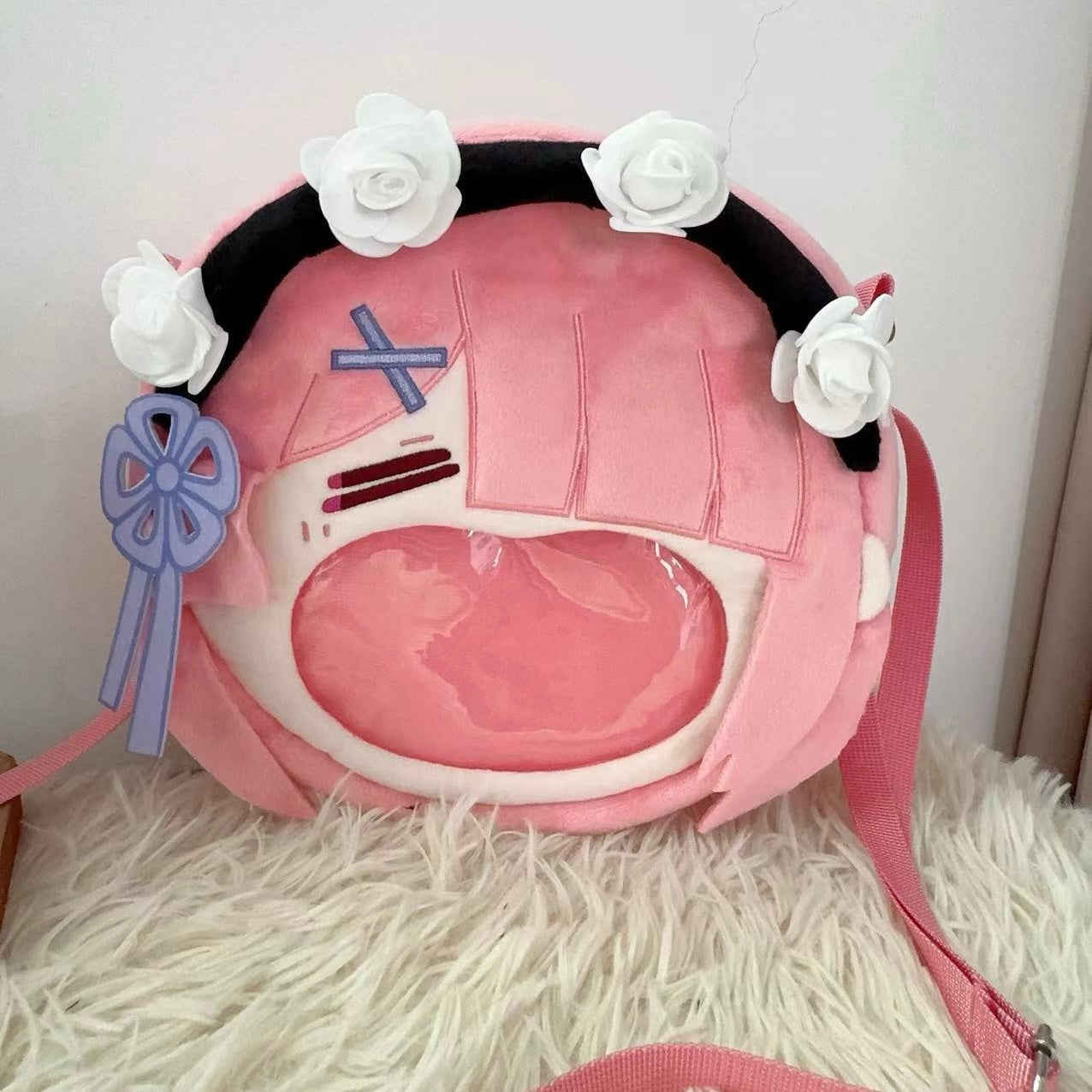 Smile House Plush Re:Life in a different world from zero Ram Backpack Crossbody Bag