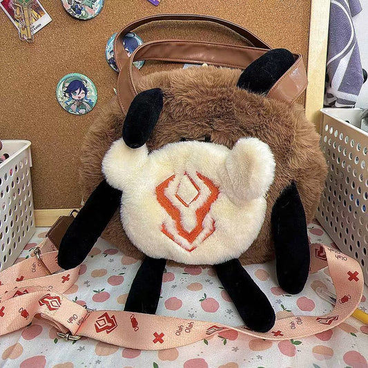 Smile House Plush Genshin Impact Fanart Hilichurl Backpack Crossbody Bag